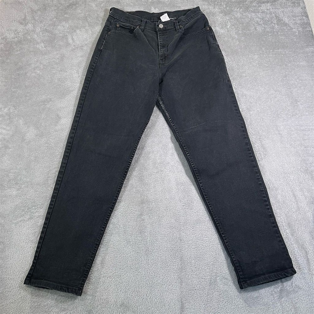 VTG 00's Levi's Women's 550‎ Relaxed Fit Tapered Jeans Black Size 12W
